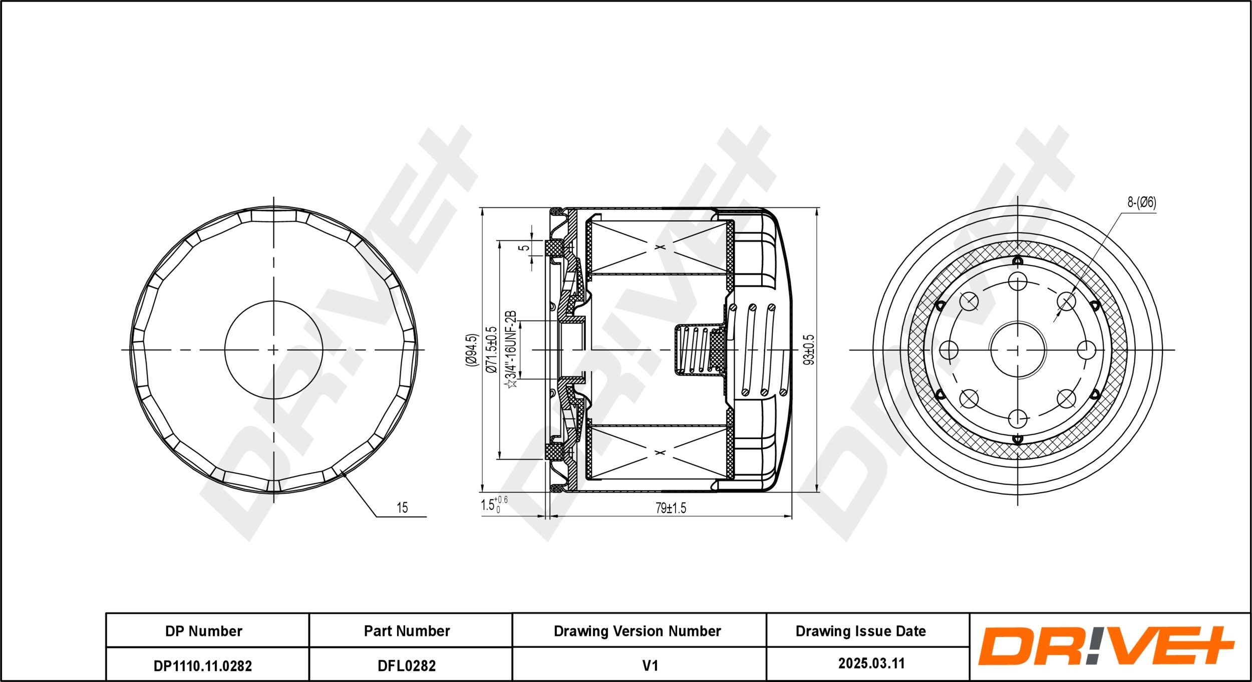 Dr!ve+ DP1110.11.0282: Filtro olio
