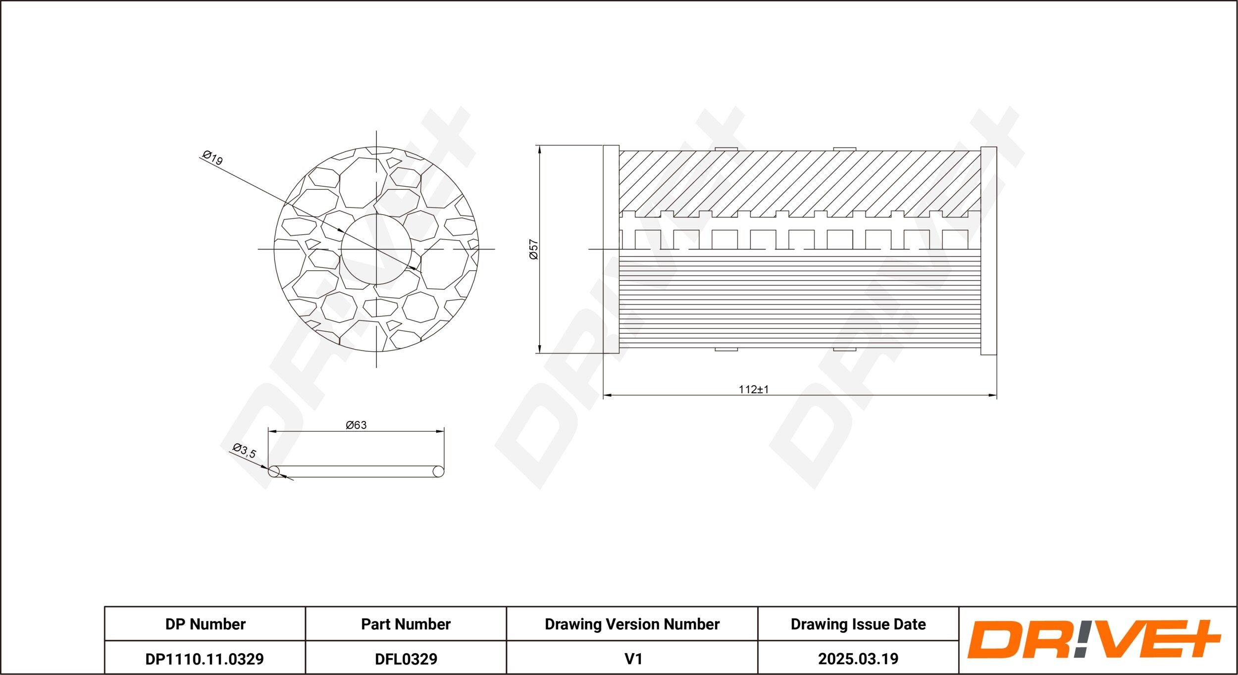Dr!ve+ DP1110.11.0329: Olajszűrő