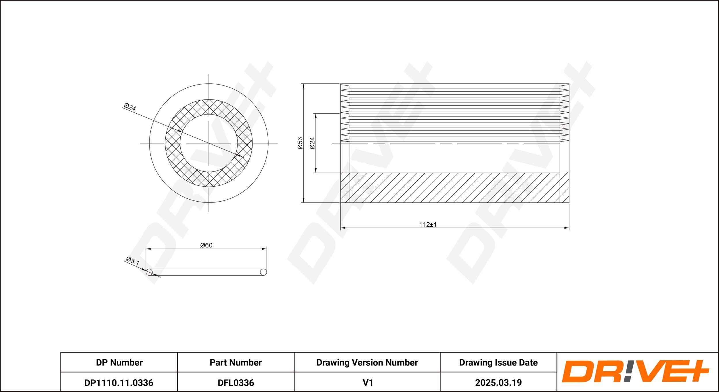 Dr!ve+ DP1110.11.0336: Olejový filter