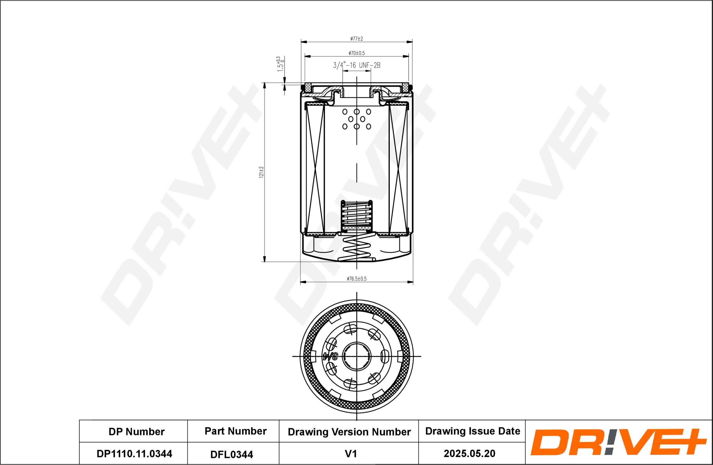 Dr!ve+ DP1110.11.0344: Oliefilter