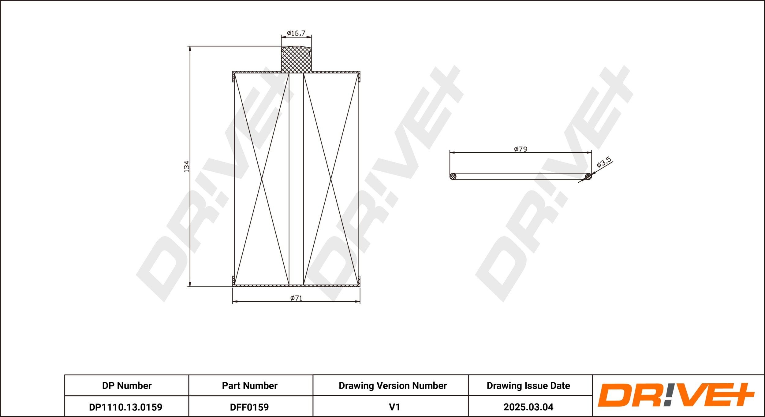 Dr!ve+ DP1110.13.0159: Kraftstofffilter