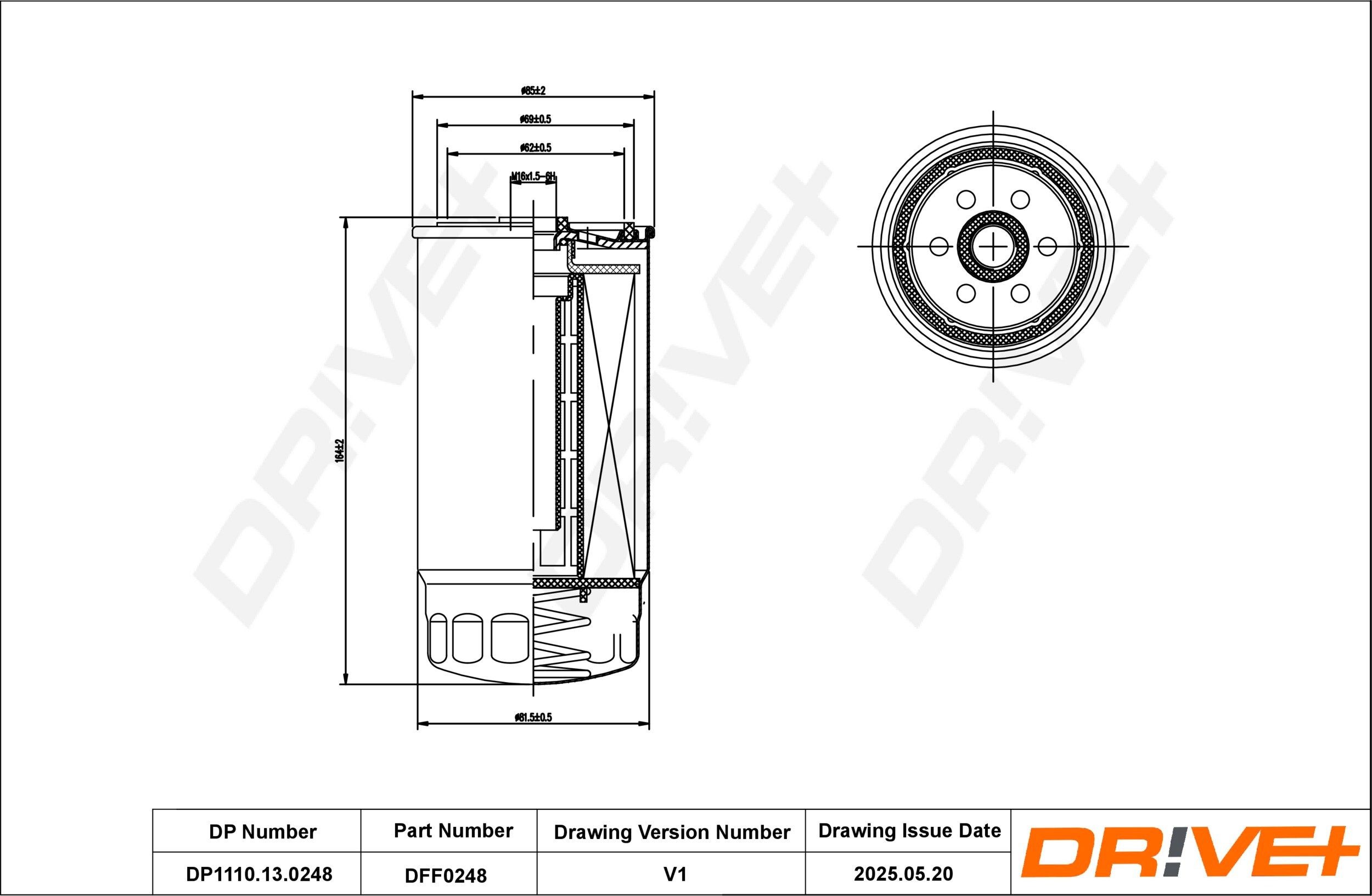 Dr!ve+ DP1110.13.0248: Üzemanyagszűrő