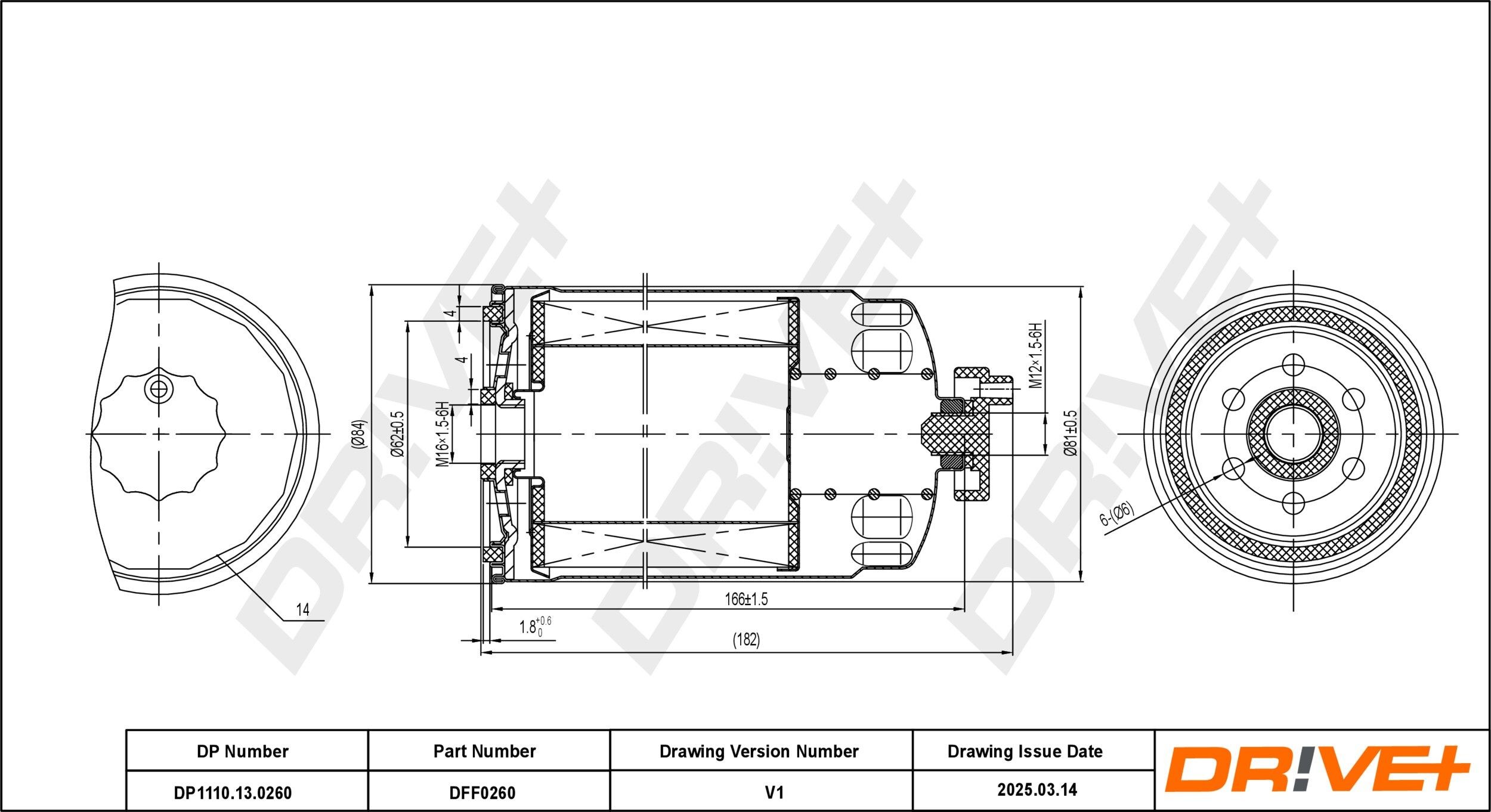 Dr!ve+ DP1110.13.0260: Bränslefilter