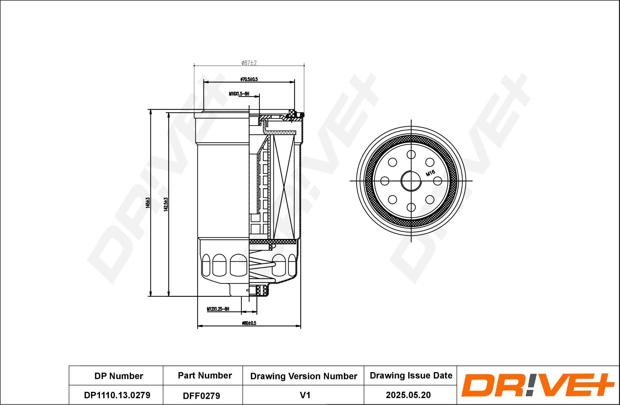 Dr!ve+ DP1110.13.0279: Filtro carburante