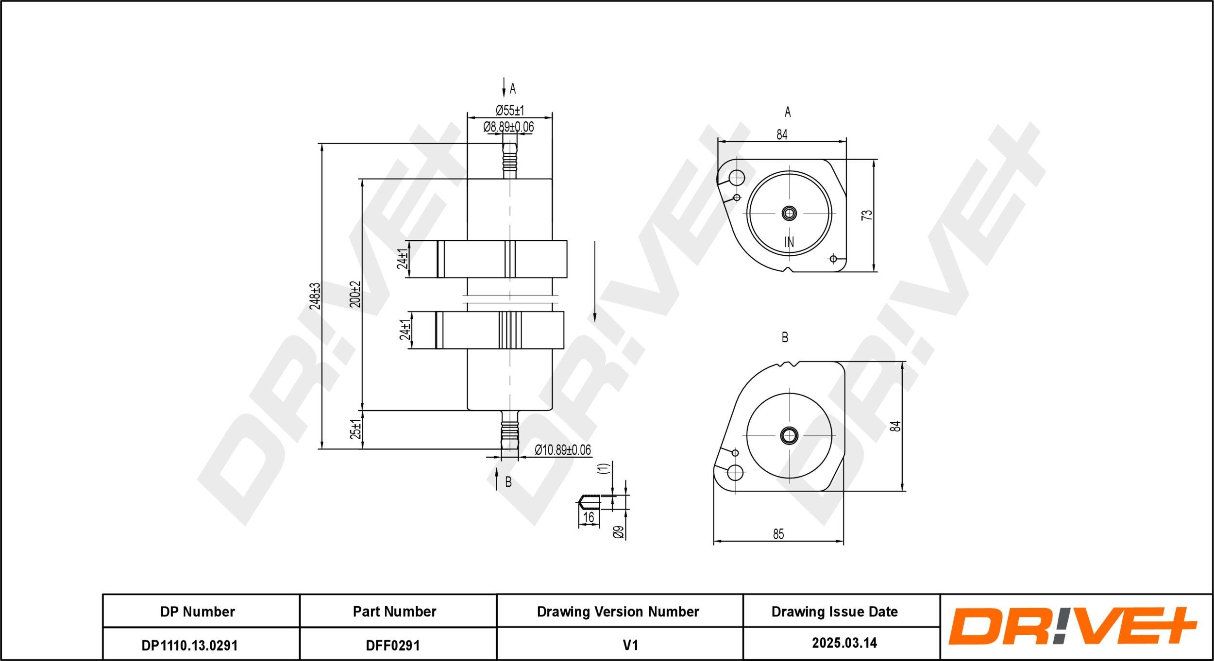 Dr!ve+ DP1110.13.0291: Filtro carburante
