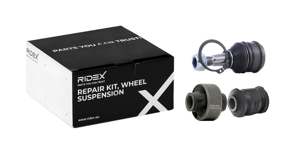 RIDEX 771R0120: Korjaussarja, pyöräntuenta Alla, Etuakseli, vasen, Etuakseli, oikea