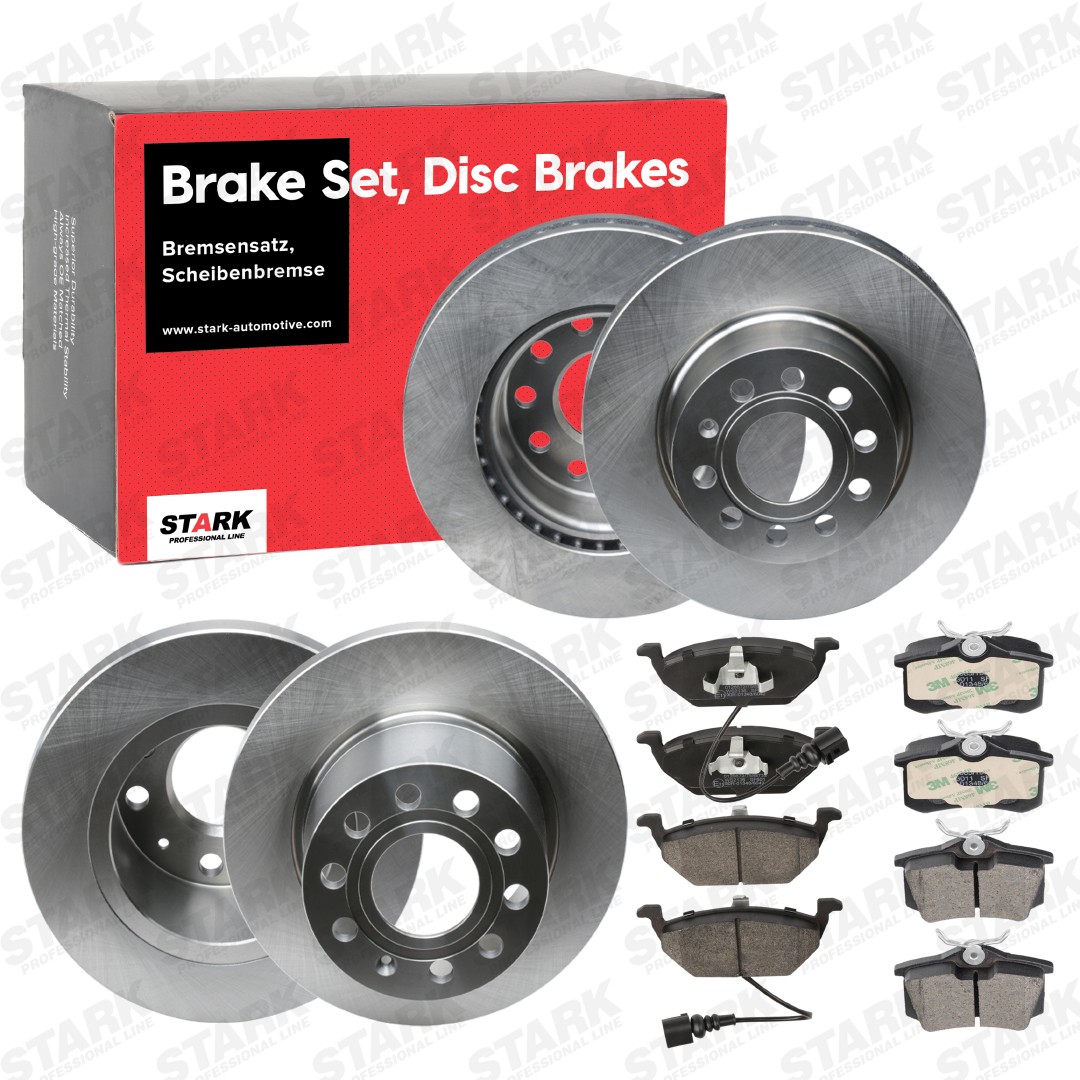 STARK SKBK-10991643: Bremseskiver og klodser foraksel, bagaksel, Ø: 280, 253mm, indvendigt ventileret, fuldstændigt