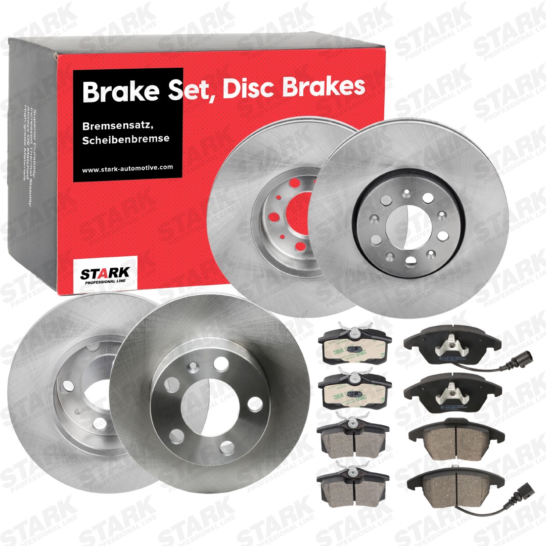 STARK SKBK-10991676: Sada bŕzd, Kotúčová brzda predna naprava, Zadna naprava, Ø: 288,0, 230,0mm, vetraný, plný