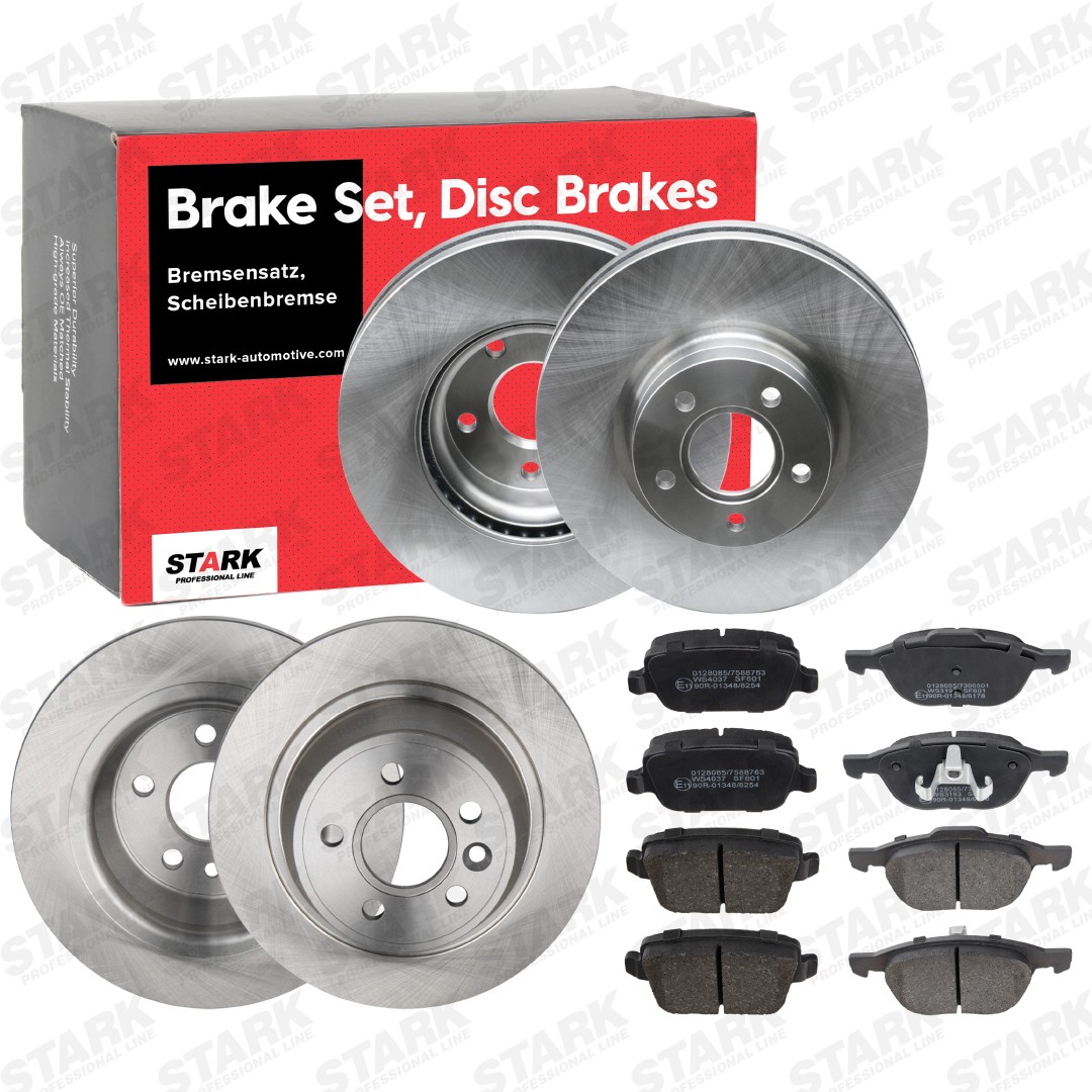 STARK SKBK-10991689: Bremžu komplekts, Disku bremzes Priekšējais tilts, Aizmugurējais tilts, Ø: 300,0, 302,0mm, ar iekšējo ventilāciju, pilnīgi, ar piespiedējplāksni