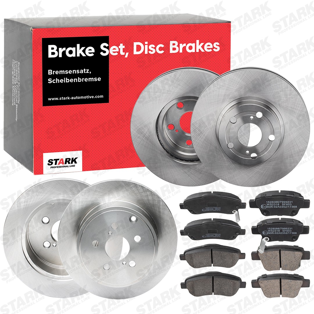 STARK SKBK-10991742: Remschijven en blokken Achteras, Vooras, Ø: 280,0, 277mm, volledig, Geventileerd