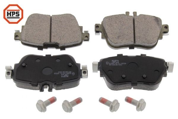 MAPCO 6039HPS: Bromsbelägg Bakaxel, med bromsoksskruvar