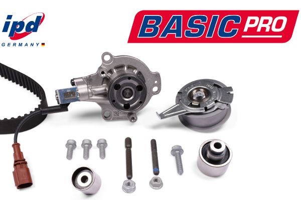 HEPU K62600: Vezérműszíj készlet vízpumpával IPD BASIC-PRO Fogszám: 145, Szélesség: 25mm, Kapcsolható vízpumpa, csavarokkal