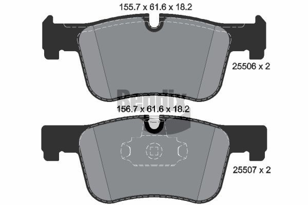 BENDIX Braking BPD1122: Fékbetét készlet, tárcsafék