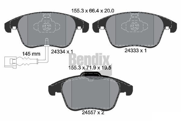 BENDIX Braking BPD1528: Remblokken