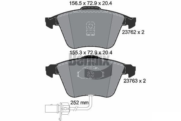 BENDIX Braking BPD2041: Klocki hamulcowe