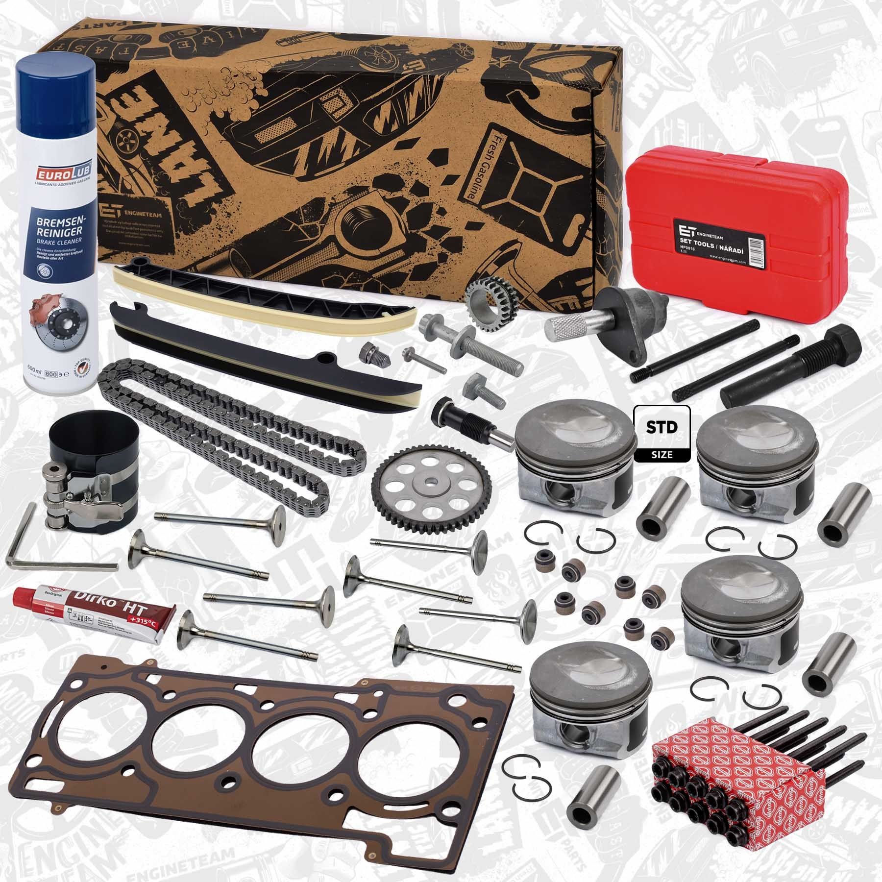 ET ENGINETEAM RS0106VR2: Kit de chaîne de distribution boxET – service kit avec joint de culasse de cylindre, avec outillage de montage, avec boulon
