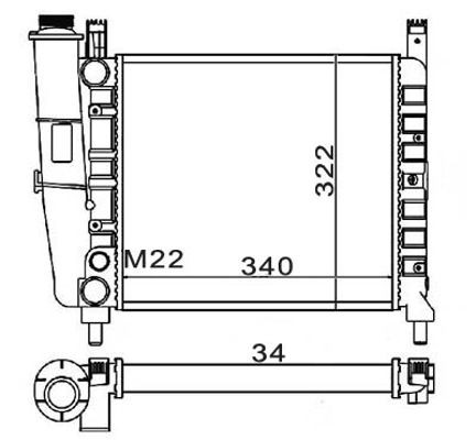 HART 600 226: Radiateur du moteur