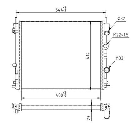 HART 603 631: Radiateur du moteur