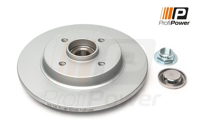 ProfiPower 3B2166K: Bremsscheibe Ø: 268mm, voll, Ø: 268mm, mit integriertem Radlager