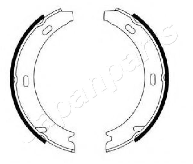 JAPANPARTS GF-0501AF: Handbremsbeläge 164mm