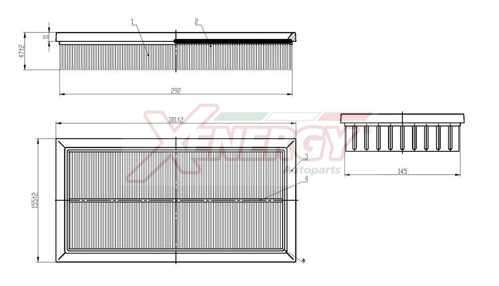 AP XENERGY X1591494: Vzduchový filter