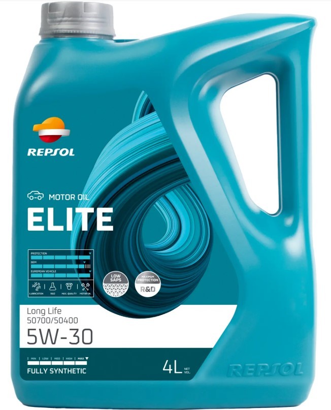 REPSOL RPP0057IGB: Huile moteur ELITE LONG LIFE 50700/50400 5W-30 4I, 5W-30 Elite, Long Life