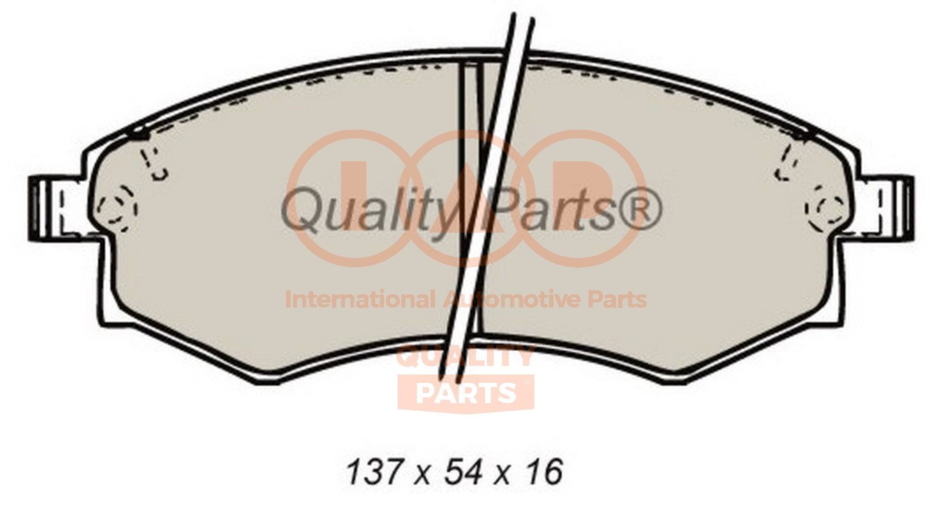IAP QUALITY PARTS 704-18020P: Bromsbelägg framaxel