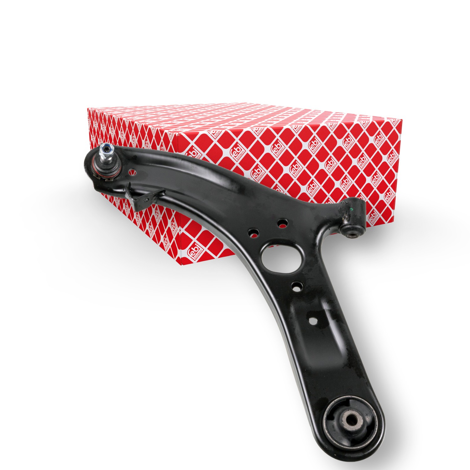 FEBI BILSTEIN 177844: Tukivarsi Etuakseli, vasen, Teräslevy, kumilaakereilla, Alapallo-/pallonivelellä