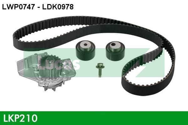 LUCAS LKP210: Bomba de agua + kit de correa de distribución con bomba de agua