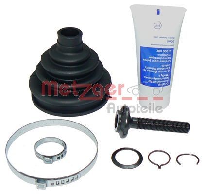 METZGER 751.016K: Asmanchetten set Wielzijde, Rubber, Met bellen, Met zekerheidsring, Met schroef