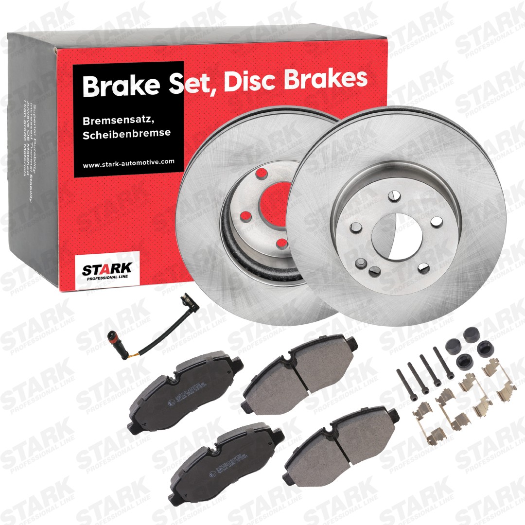 STARK SKBK-10991771: Zestaw do hamulców, hamulce tarczowe Oś przednia, Ø: 300[mm], wentylowany, z podkładką wytłumiającą