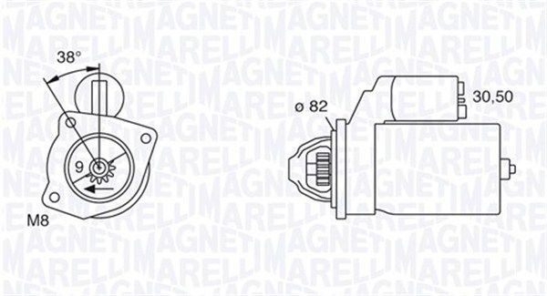 MAGNETI MARELLI 063114014010: Starter 2,6kW