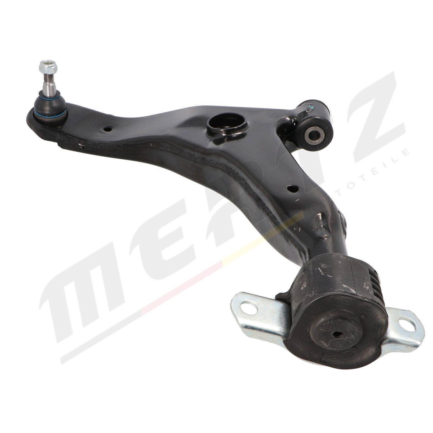 MERTZ M-S0762: Tukivarsi Etuakseli, vasen, Teräslevy, Pidikkeellä, Alapallo-/pallonivelellä, laakerilla