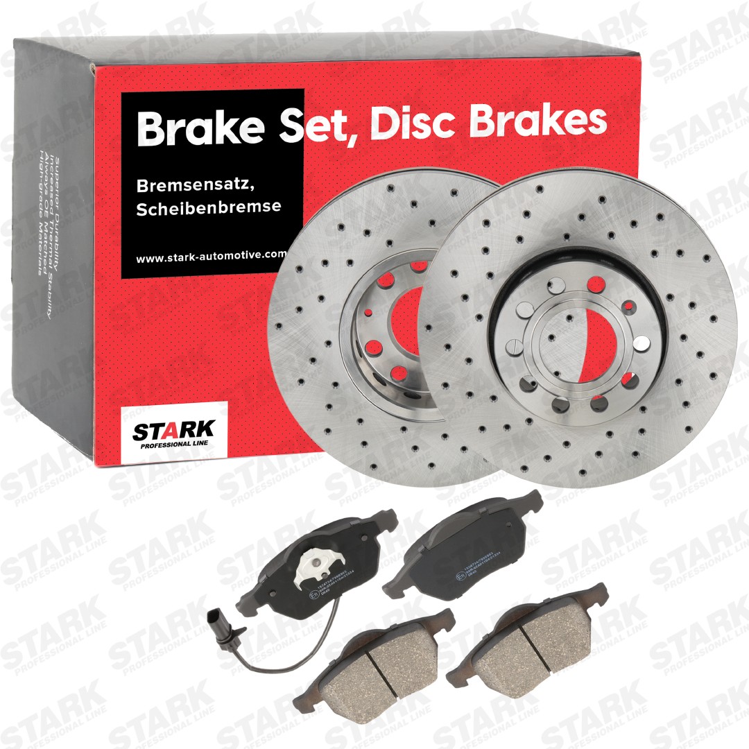 STARK SKBK-10991783: Bremžu komplekts, Disku bremzes Priekšējais tilts, Ø: 288mm, ar ārējo ventilāciju, ar urbumiem