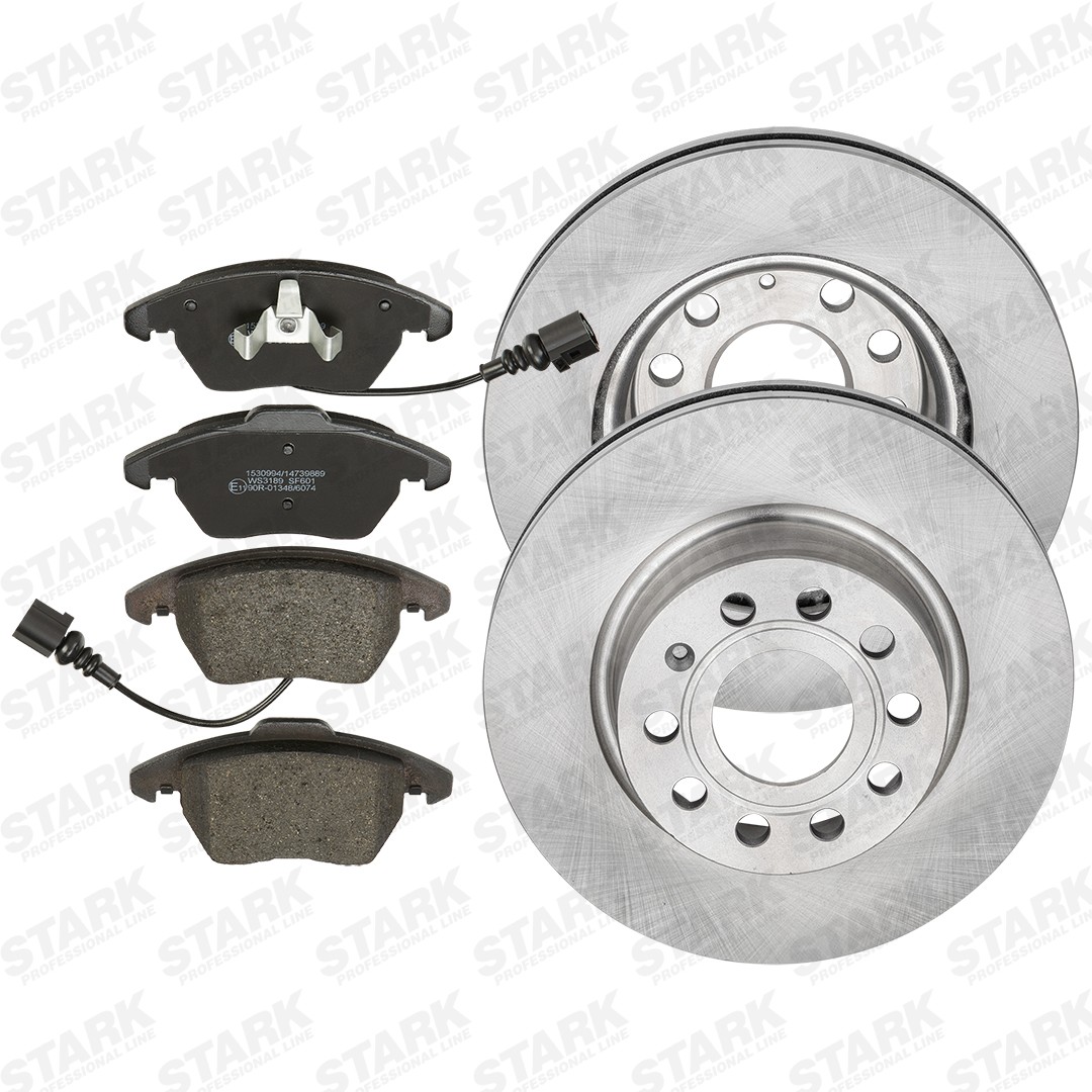 STARK SKBK-10991795: Zestaw do hamulców, hamulce tarczowe Oś przednia, Ø: 280[mm], z wentylacją wewnętrzną, z podkładką wytłumiającą
