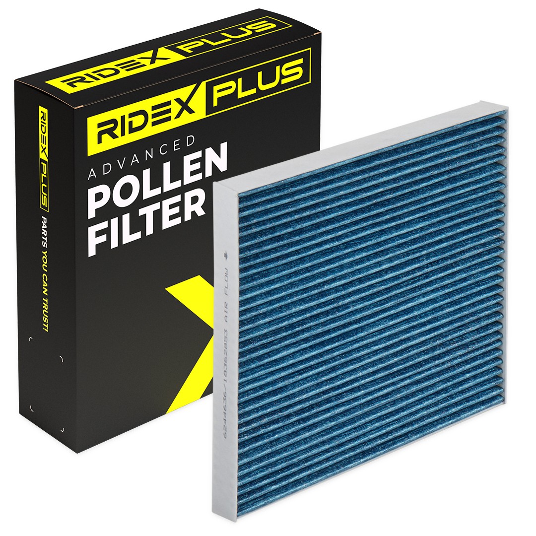RIDEX PLUS 424I0494P: Suodatin, sisäilma Aktiivihiilisuodatin, anti-allergisella vaikutuksella, Antibakteerisella vaikutuksella, Hienotomusuodatin (PM 2.5)