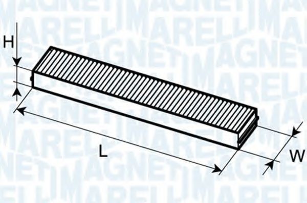 MAGNETI MARELLI 350203061070: Pollenfilter Filterindsats, Partikelfilter