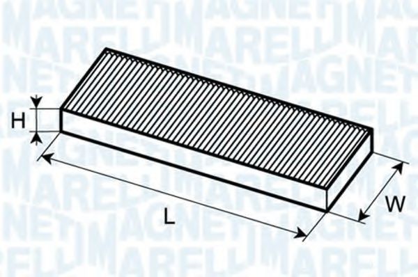 MAGNETI MARELLI 350203061580: Interieurfilter Filter insert, Stoffilter
