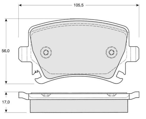 MTR MT448: Bremsbeläge Hinterachse