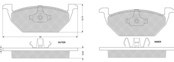 MTR MT455: Bremsbeläge Vorderachse