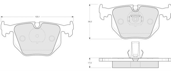 MTR MT570: Plaquettes de frein Essieu arrière