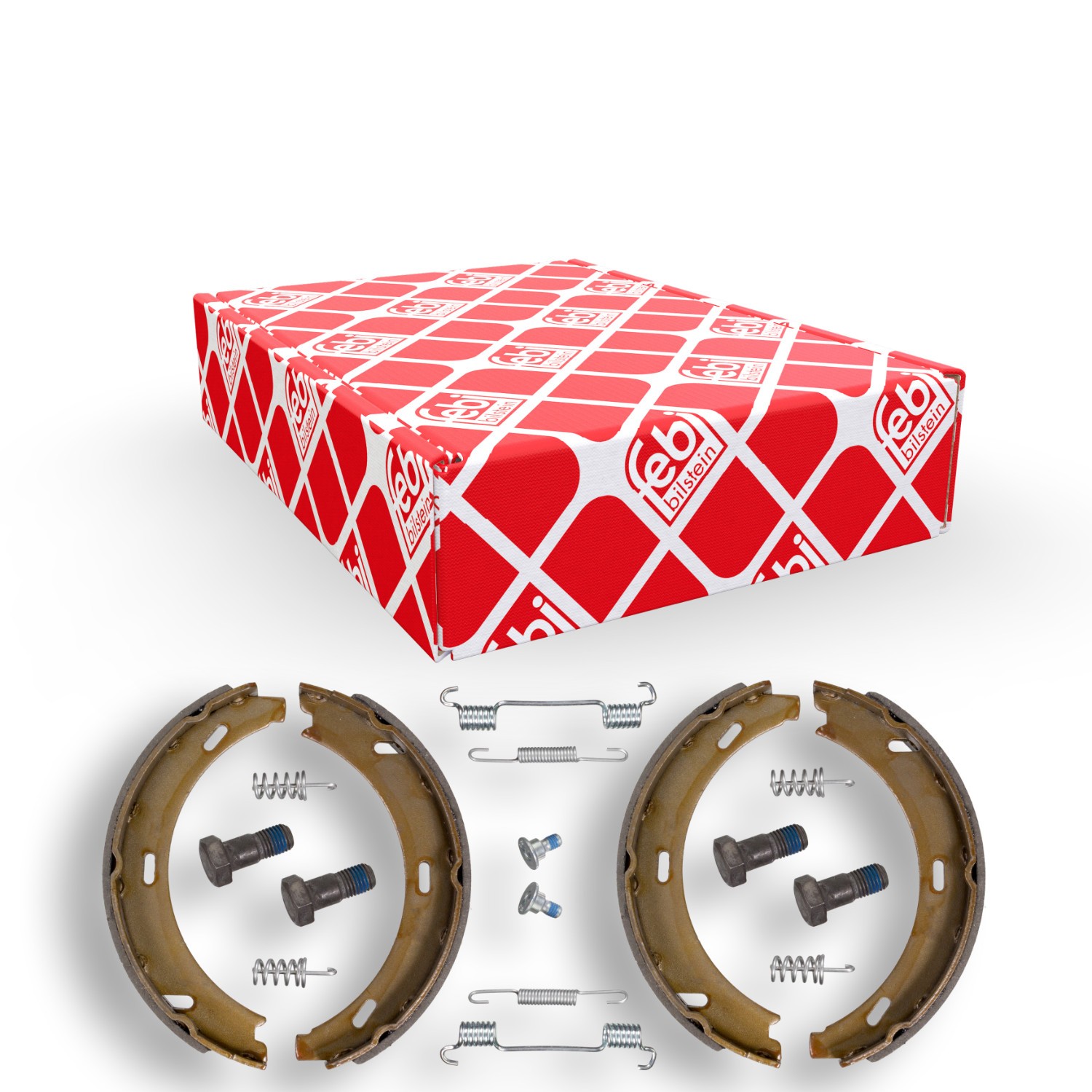 FEBI BILSTEIN 08200: Handremschoenen Achteras, 165mm, met montage-/bevestigingsmateriaal