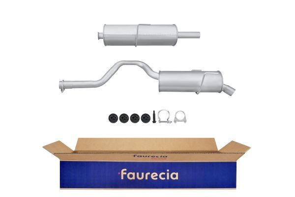 HELLA 8LD 366 034-531: Silencieux arrière Easy2Fit – PARTNERED with Faurecia arrière, avec pièces d'assemblage