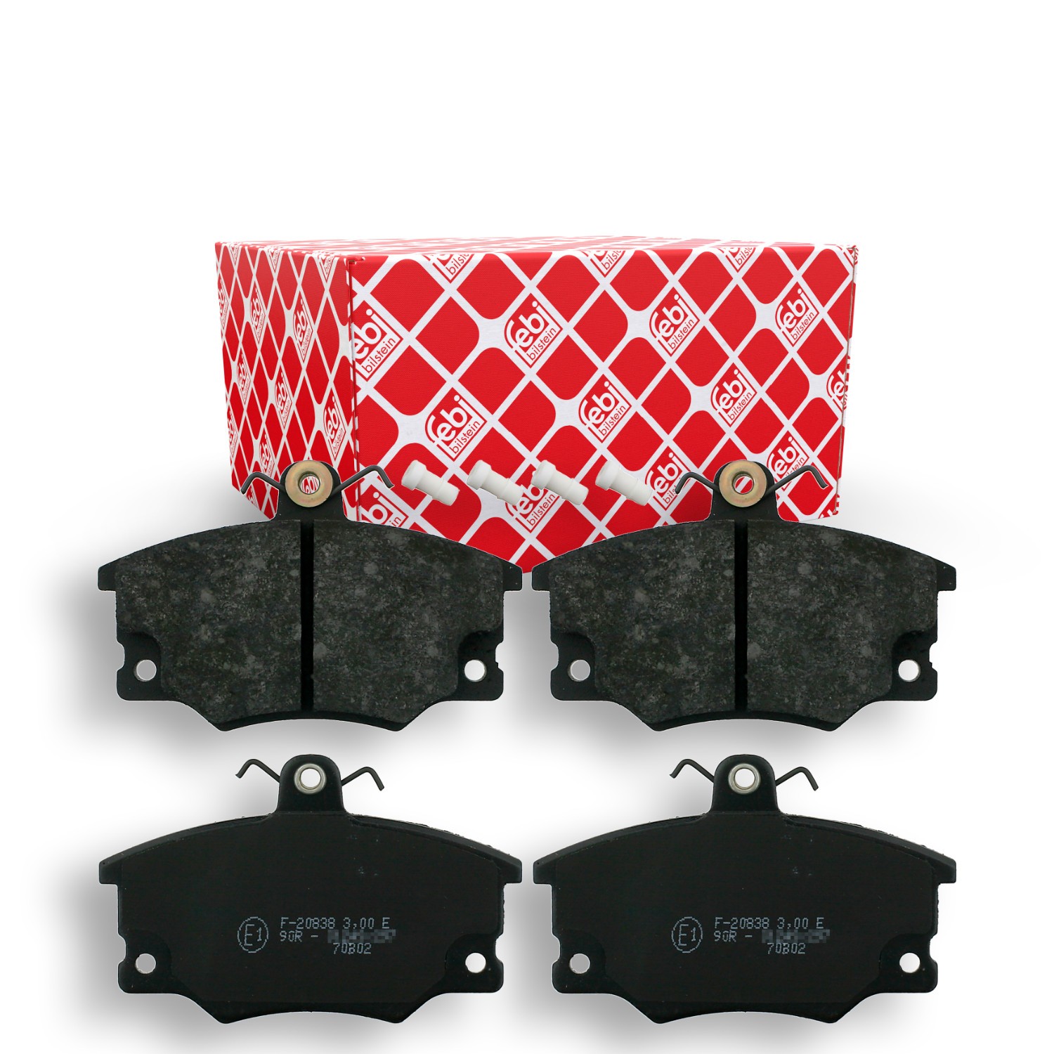 FEBI BILSTEIN 16079: Remblokken Vooras, Met anti-kreukplaat, Met bevestigingsmatriaal