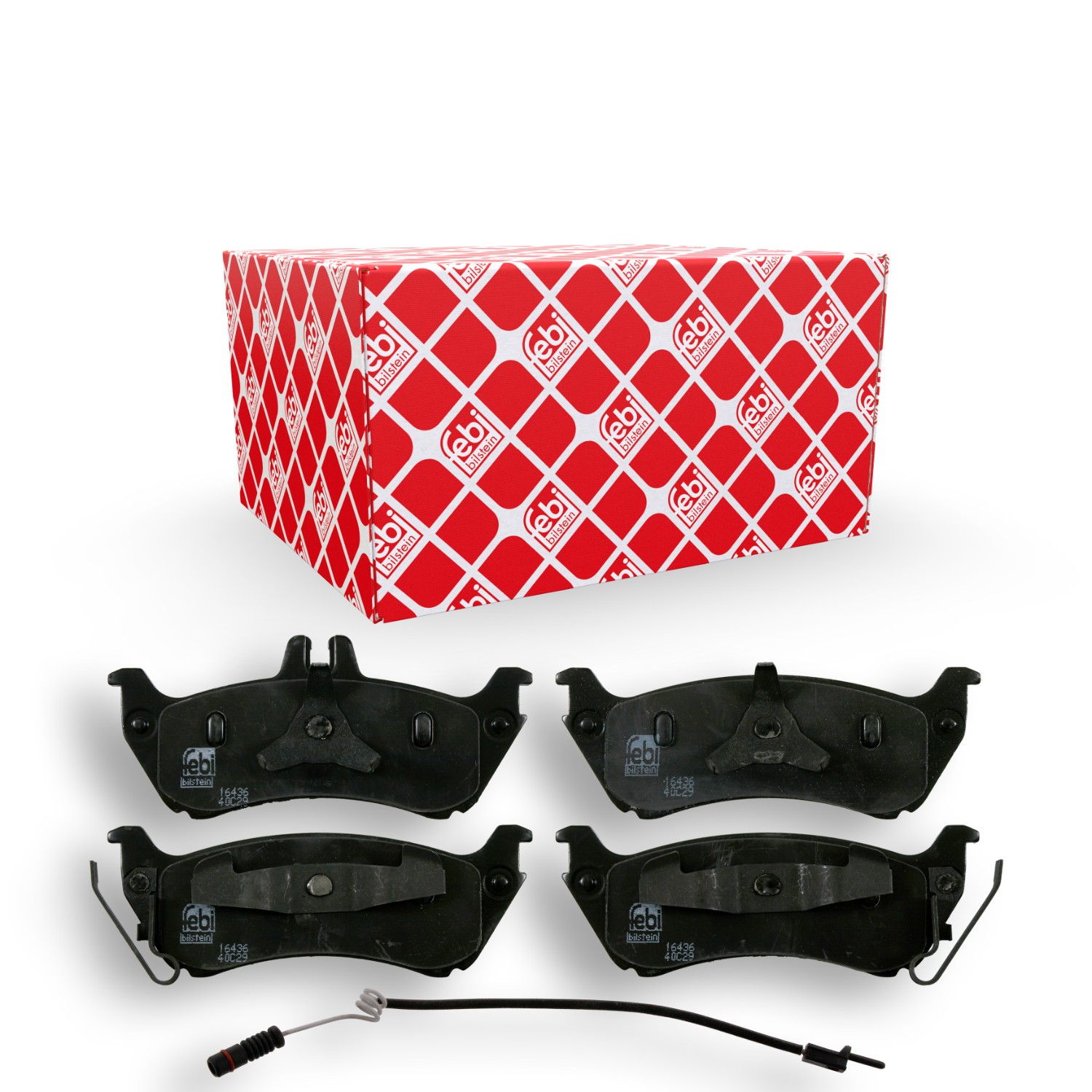 FEBI BILSTEIN 16436: Bremseklosser bakaksel, med kolbleklips