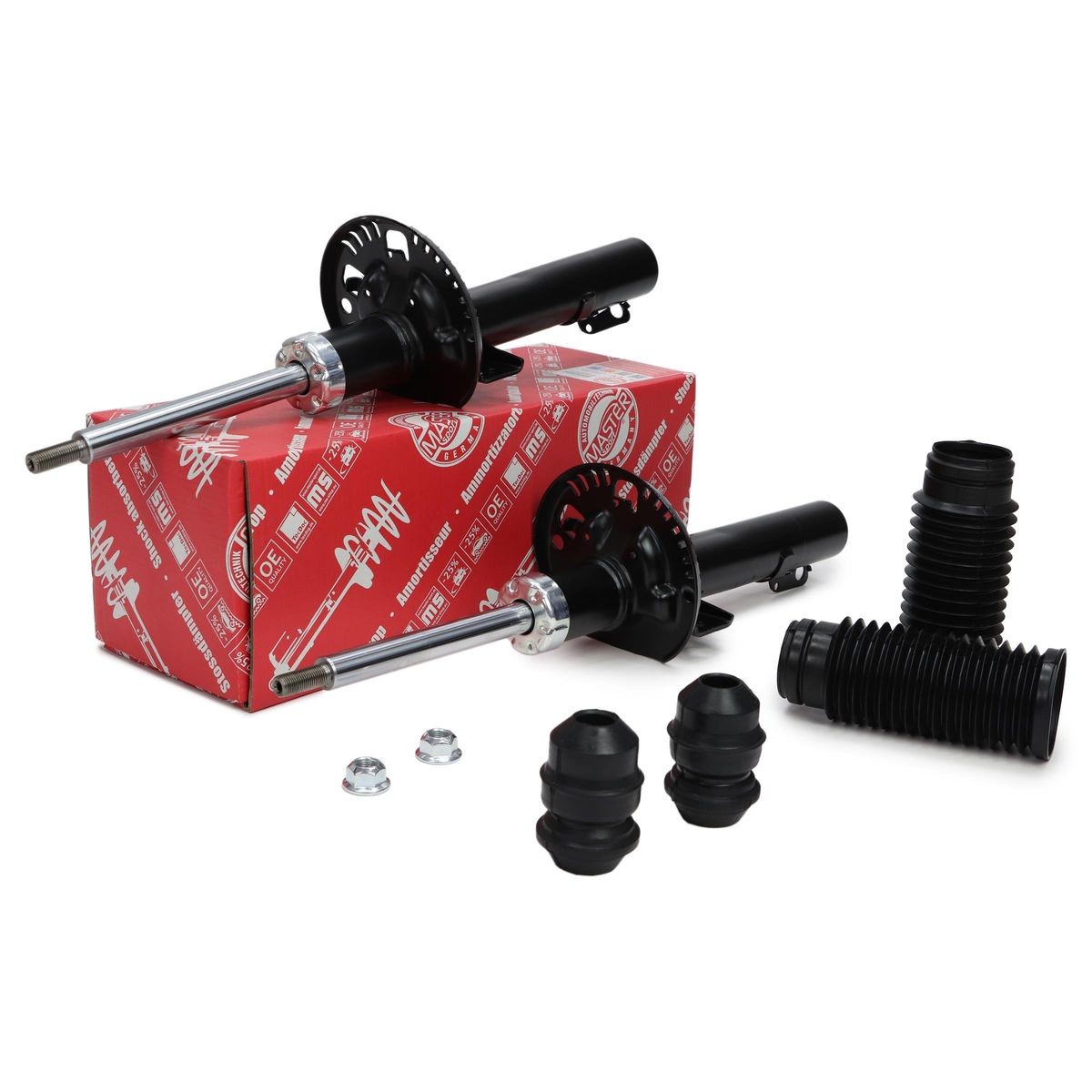 MASTER-SPORT 16K004703: Støtdemper framaksel, oljetrykk, Fjærbein, med gummifeste