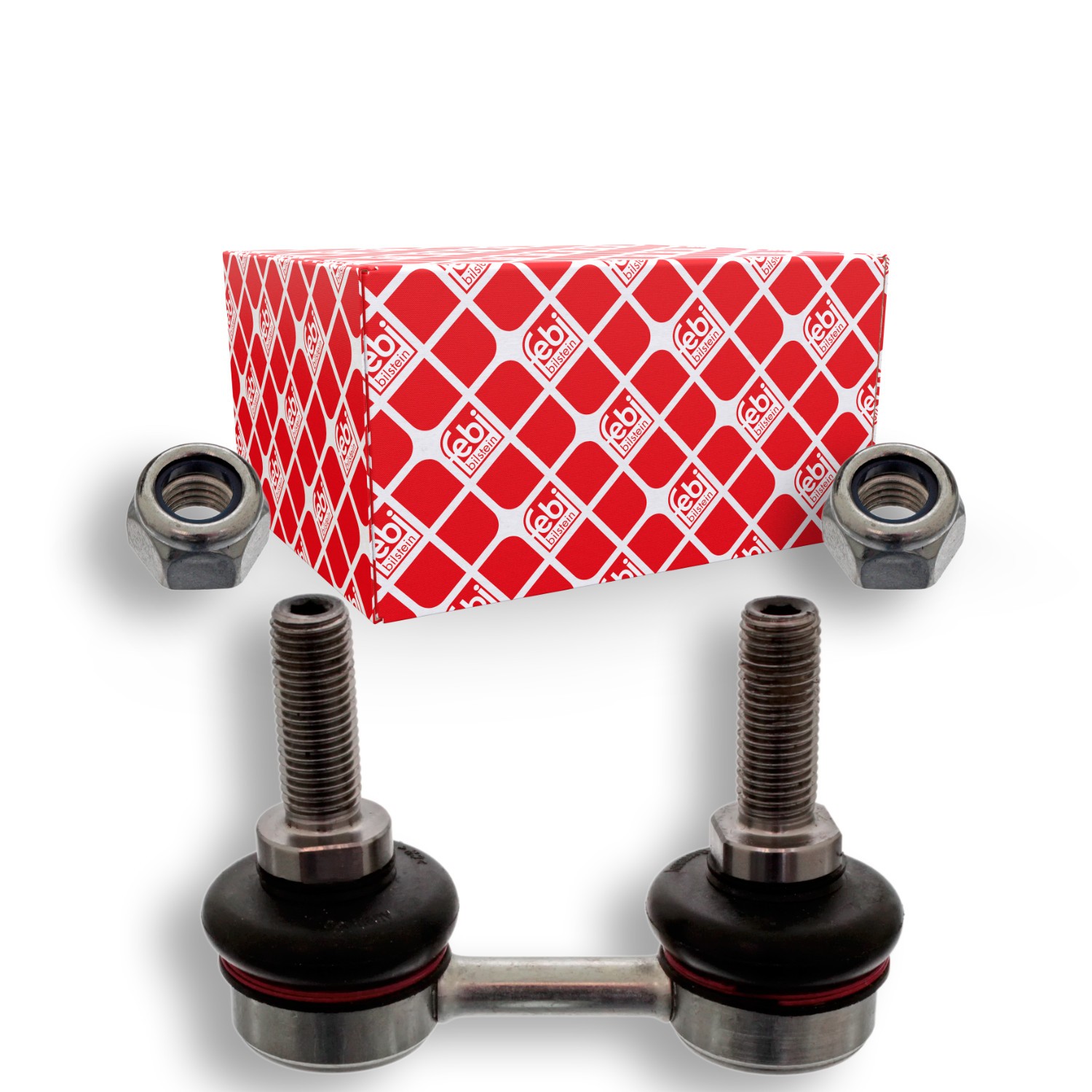 FEBI BILSTEIN 19671: Tanko, kallistuksenvaimennin Taka-akseli, oikea, 65mm, Teräs, mutterien kanssa, Basic Short Kit