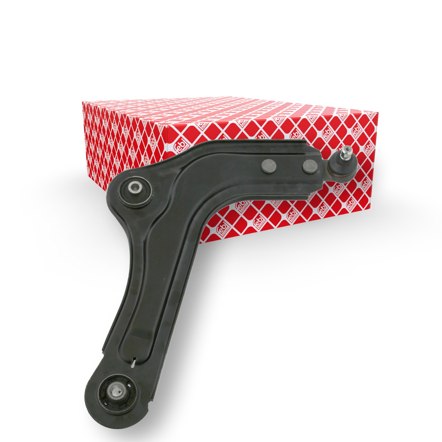 FEBI BILSTEIN 22802: Tukivarsi Etuakseli, ala, Oikea, Teräslevy, kumilaakereilla, Alapallo-/pallonivelellä