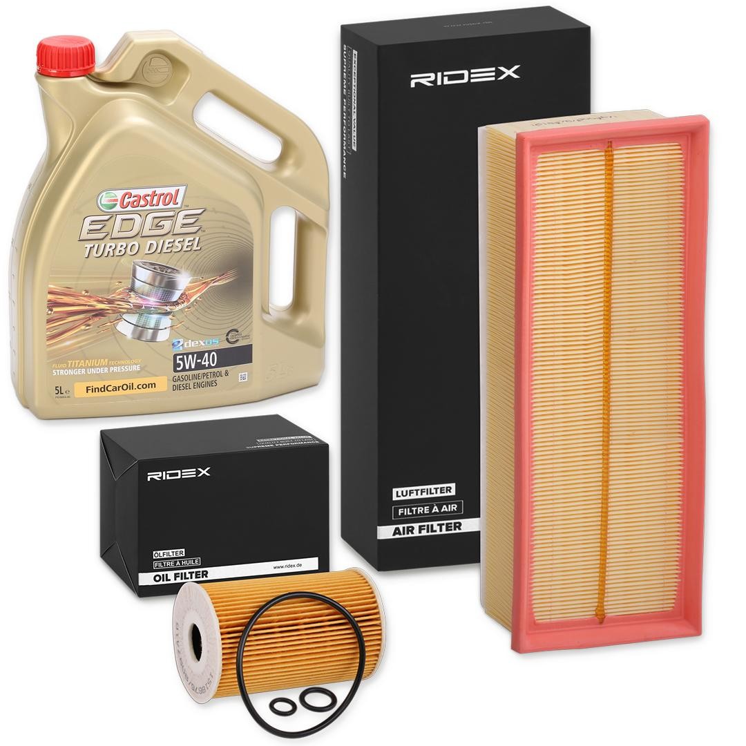 RIDEX 100374T0011: Filtri komplektā ar motoreļļu