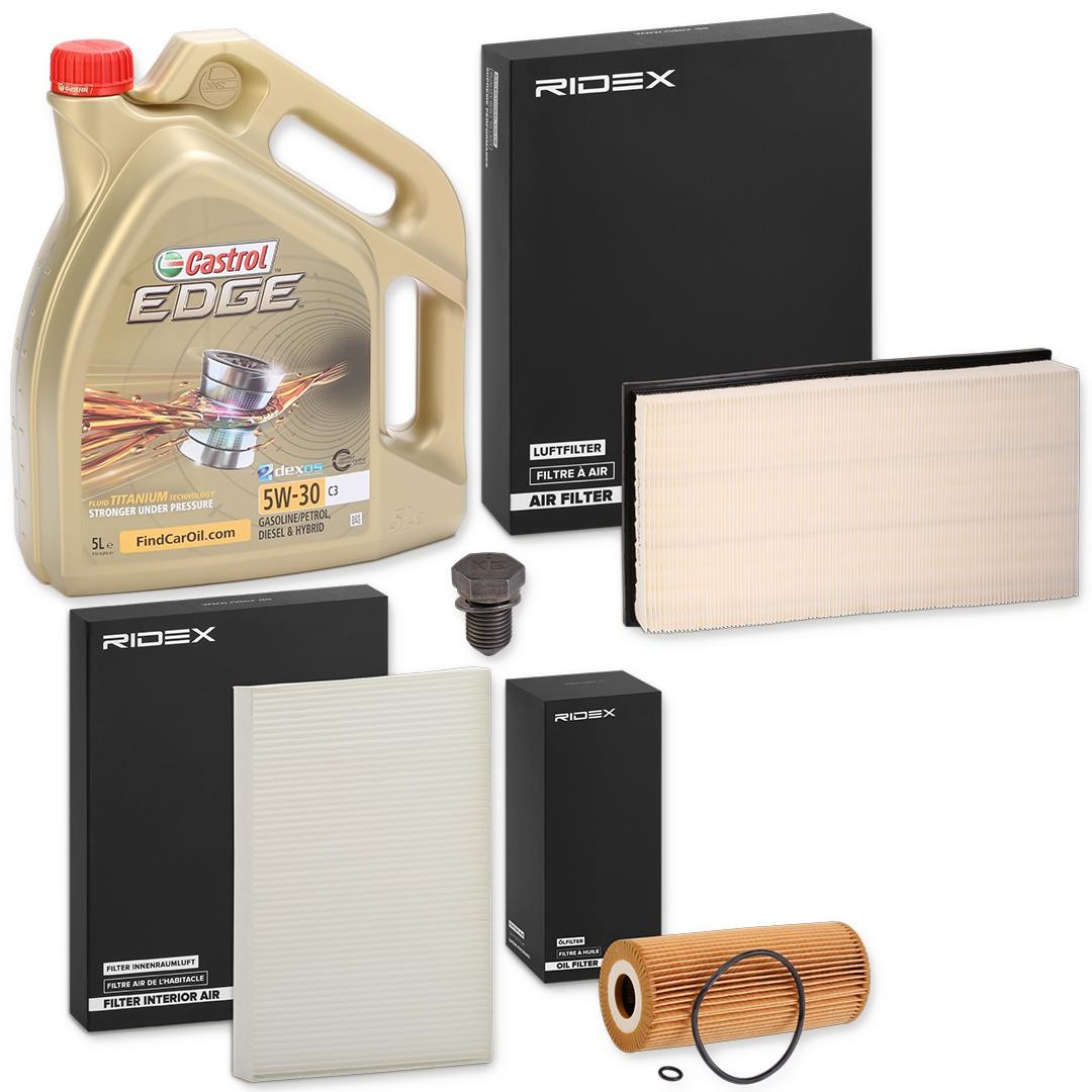 RIDEX 100374T0023: Filtersats med motorolja
